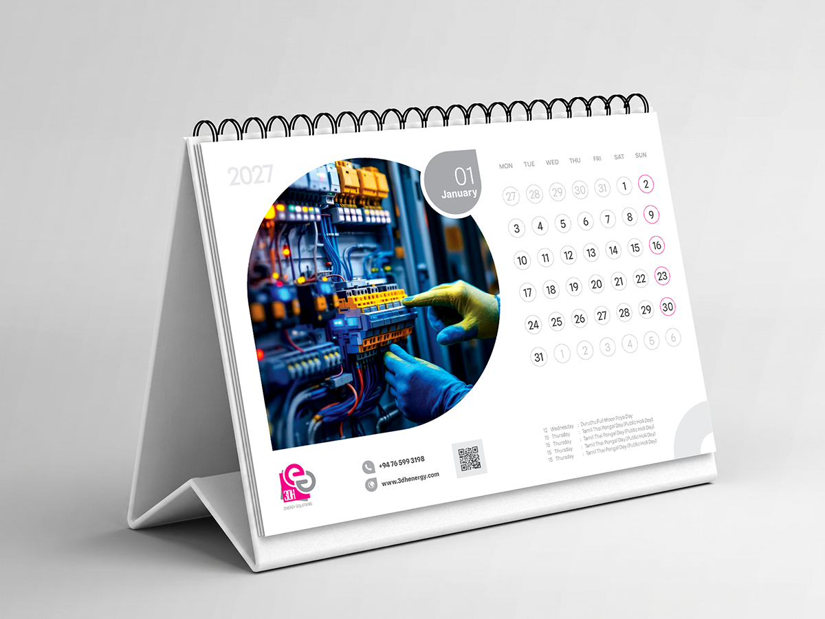 desktop calendar design