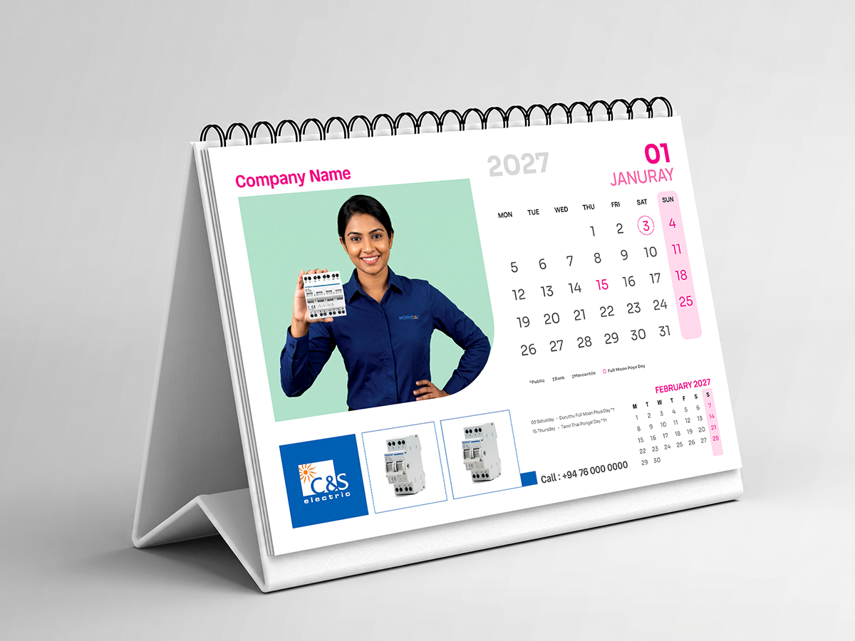 desktop calendar design